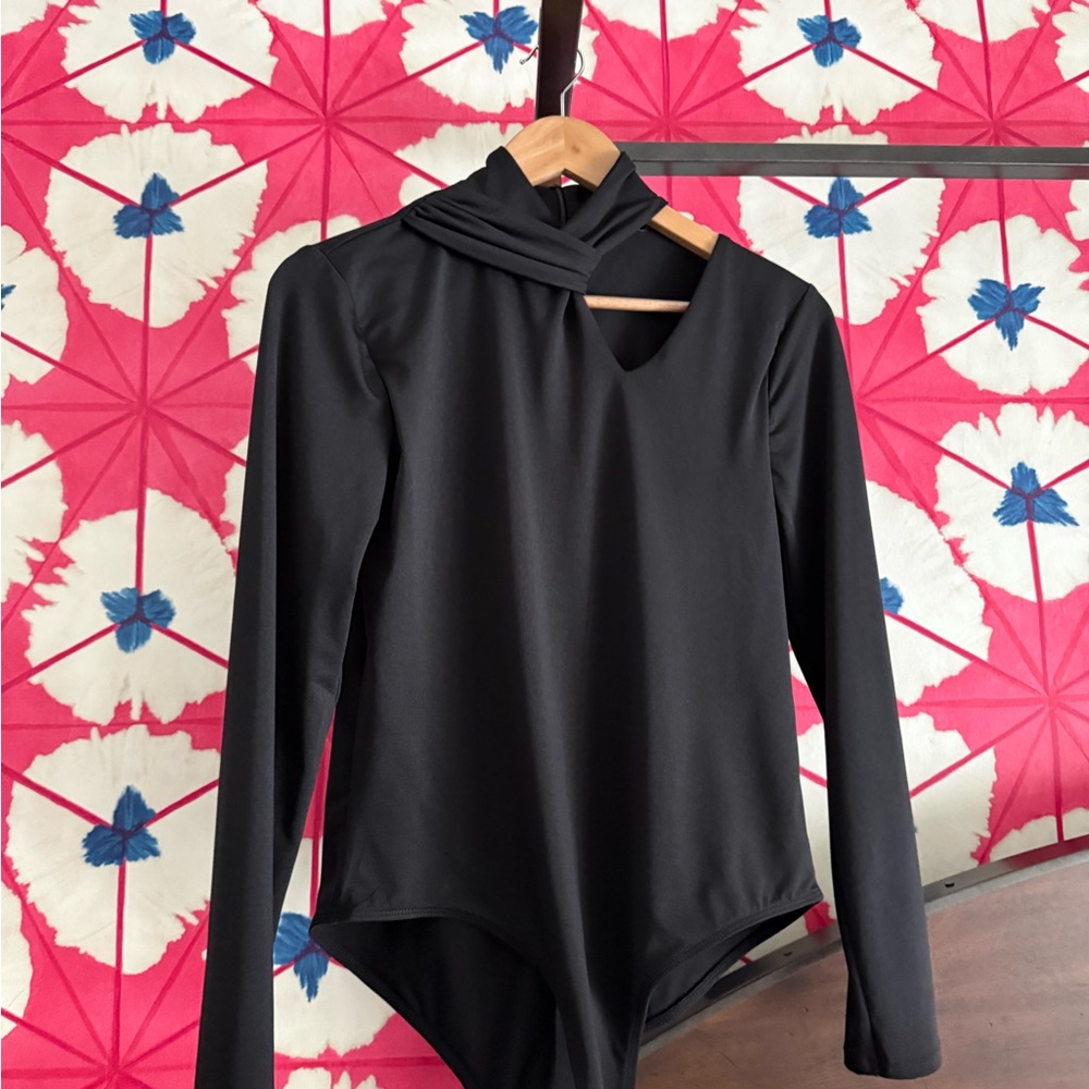 Zara Black Long Sleeve Bodysuit